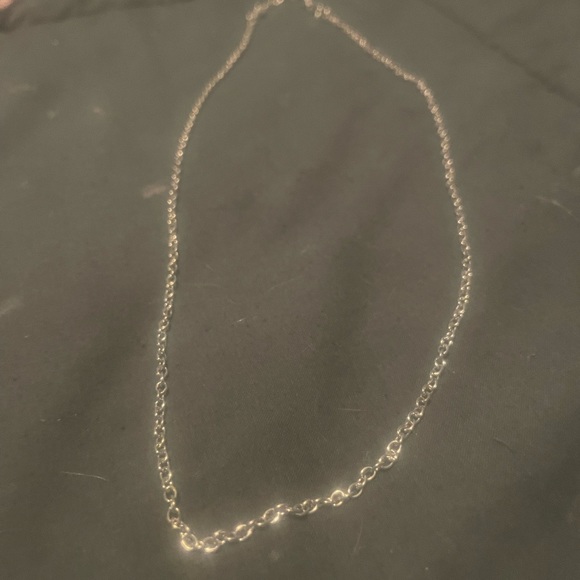 NWT Plain Silver Necklace - Picture 2 of 4